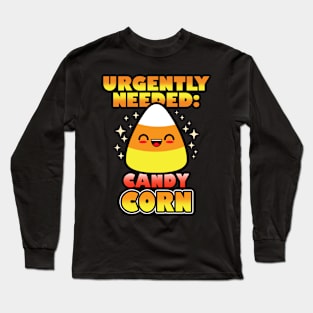 Funny Cute Kawaii Retro Vintage Candy Corn Cartoon Long Sleeve T-Shirt